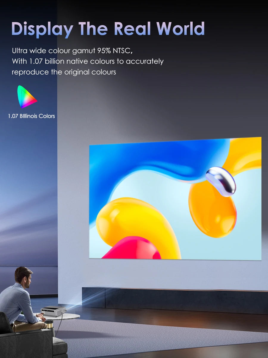Portable 4K Home Cinema Projector Auto Focus WiFi