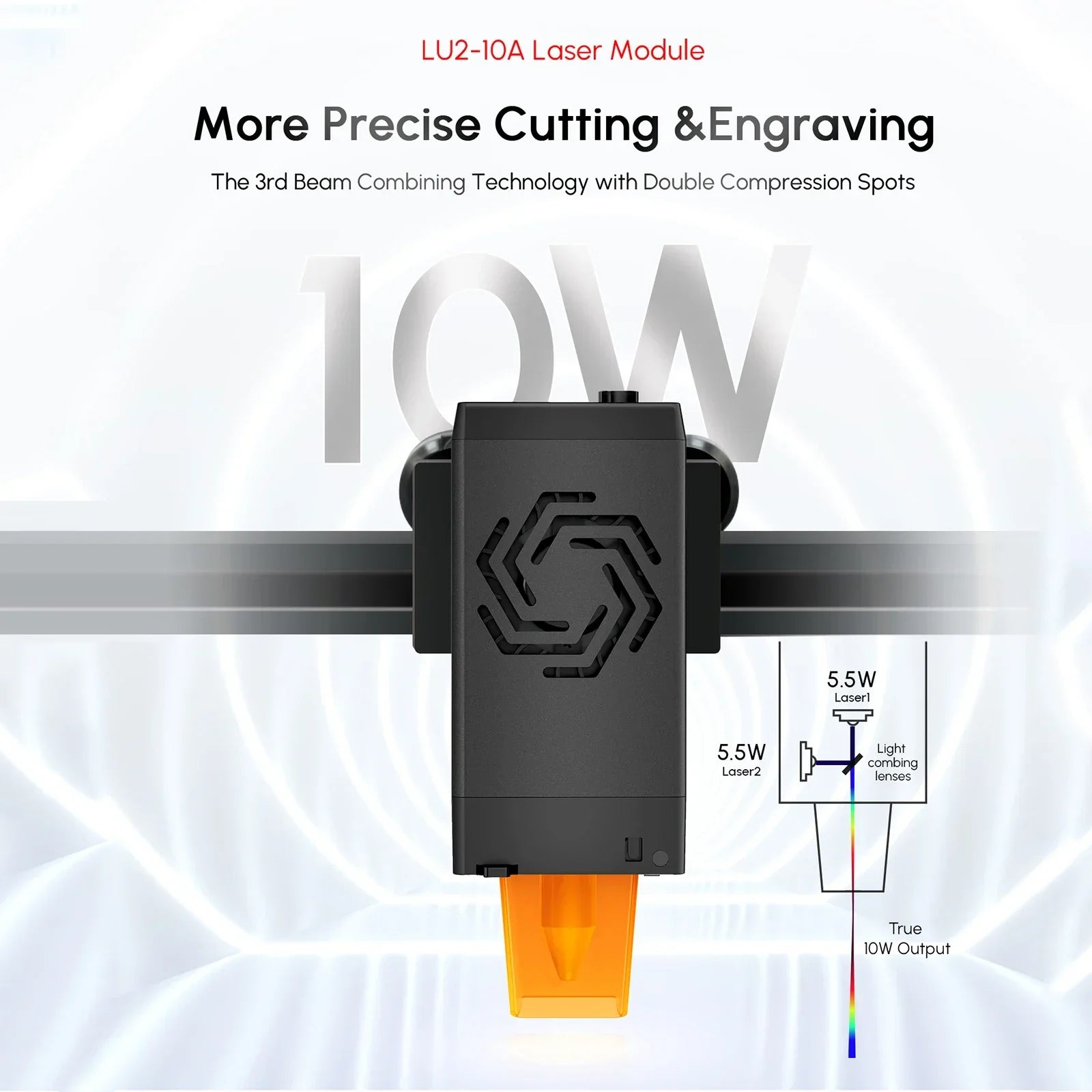 10W Laser Module with 0.07mm Focus for Precision Engraving