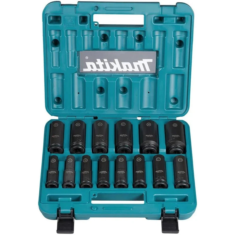 14PC 1/2" Impact Deep Socket Set in Carry Case E-16586