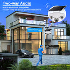 Outdoor 15MP 4G Solar Security Camera Triple Lens, 360° PTZ, Waterproof, Remote Viewing
