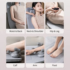Vibrating Massage Chair Cushion with Shiatsu Kneading and Heat for Home and Office