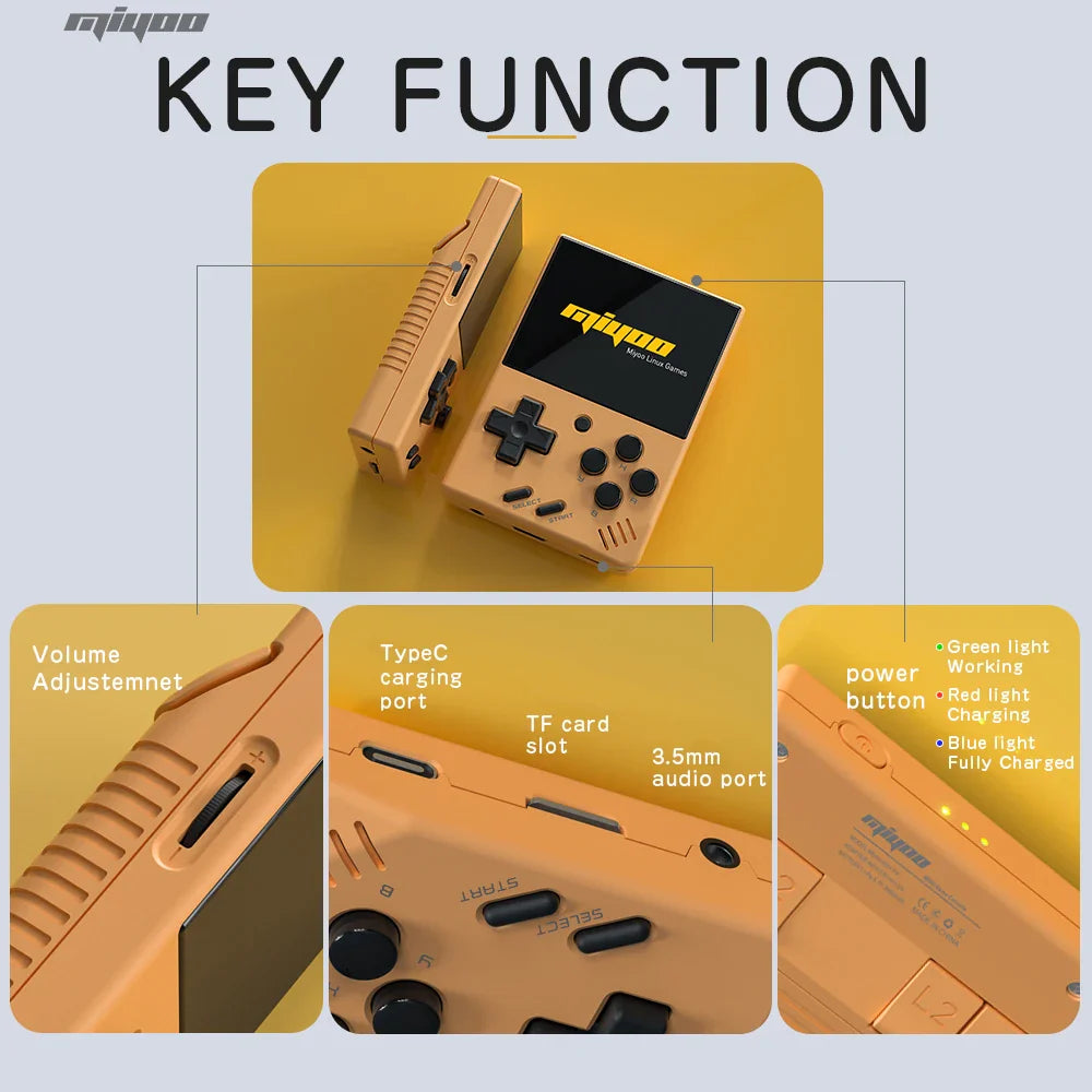 Compact Linux Retro Game Player 2.8" IPS Screen