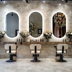 Oval LED Bathroom Mirror with 3-Color Lighting and Anti-Fog