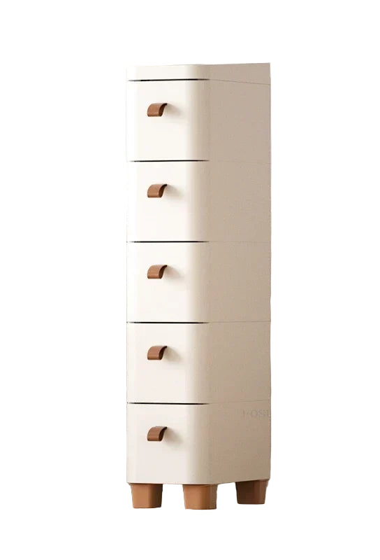 Space-Saving Plastic Bathroom Cabinet Stylish Storage for Toilet or Entryway
