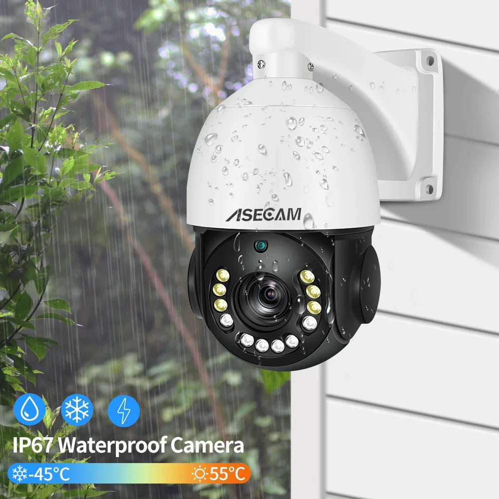 Outdoor 4K POE PTZ Camera with Smart Motion Detection 8MP 4K 128G Card