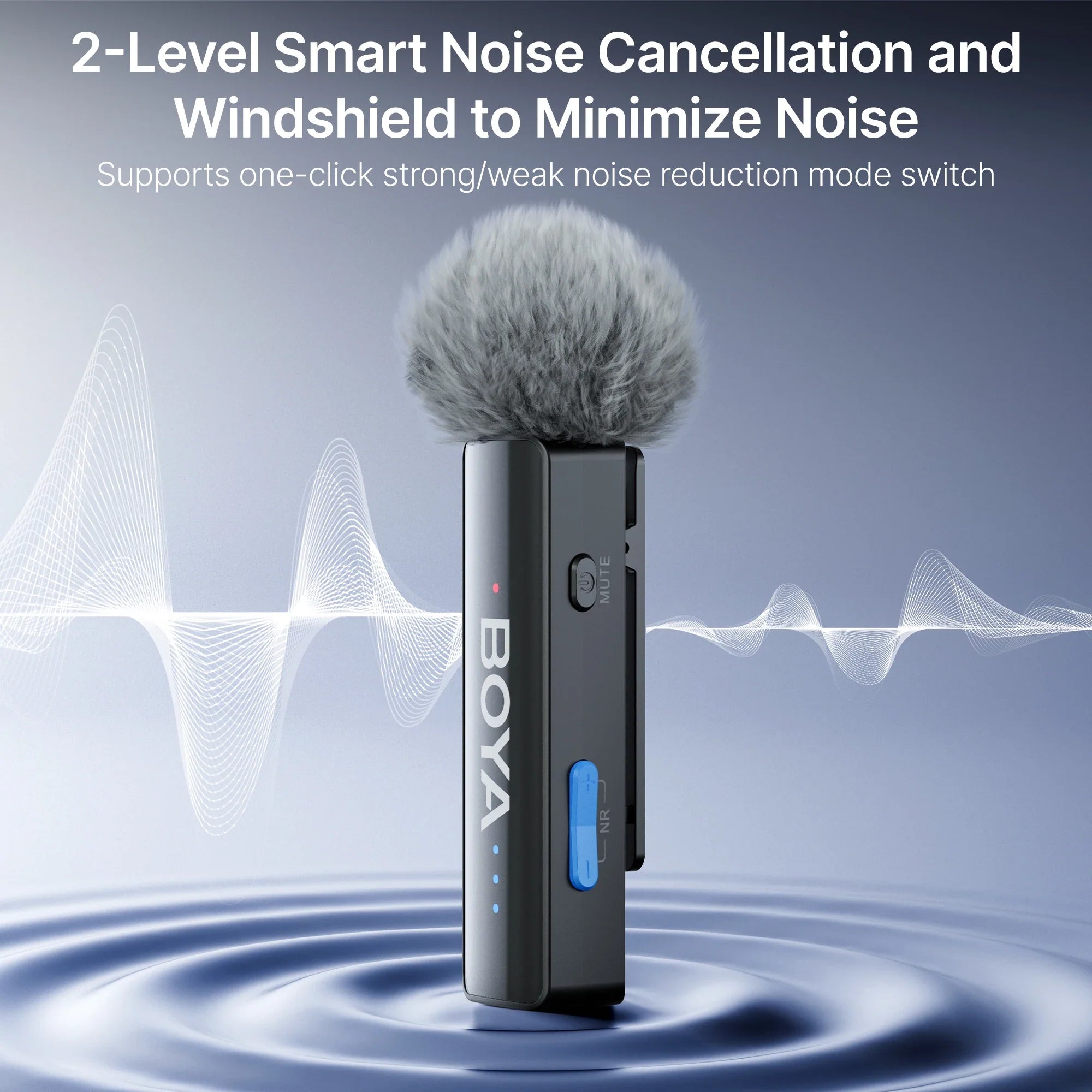 2.4GHz Wireless Lavalier Mic Set with Charging Case