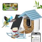 Solar Powered Smart Bird Feeder with HD Camera & Wi-Fi App Connectivity