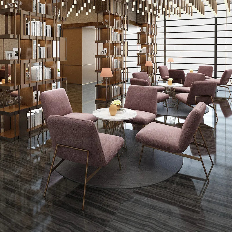 Minimalist Lounge Armchair Soft Sponge Filling, Ideal for Coffee Shop, Lobby or Home