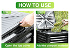 Heavy Duty 450L Outdoor Compost Tumbler for Kitchen & Garden Waste