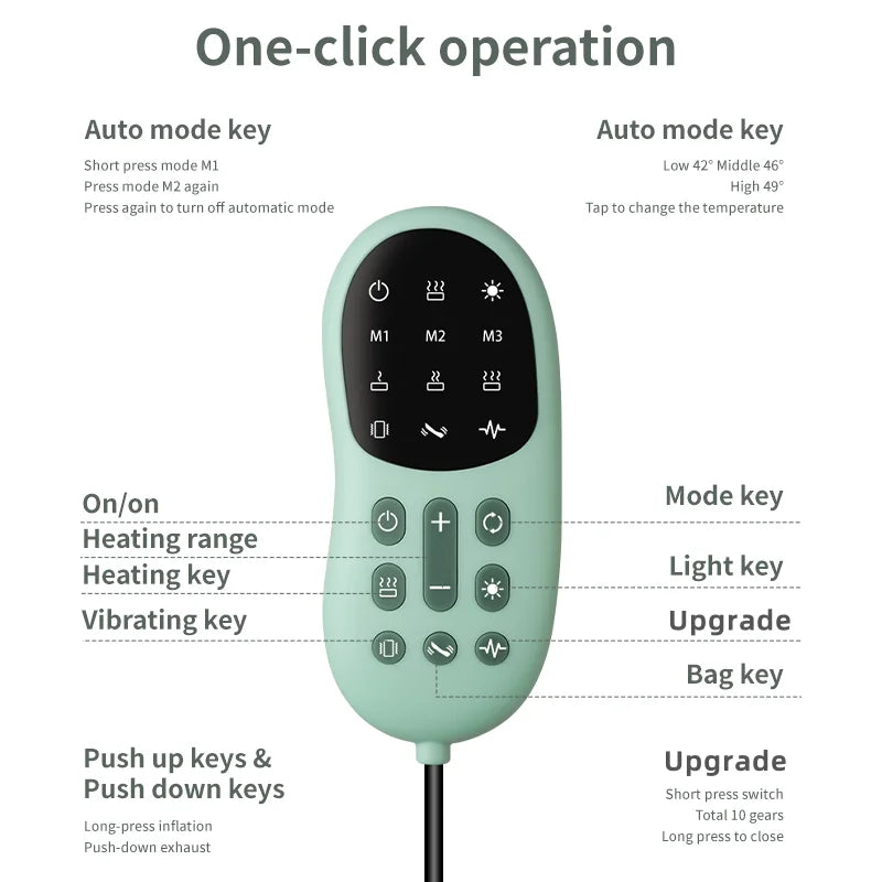 Rechargeable Waist Massager with Heat and Air Compression