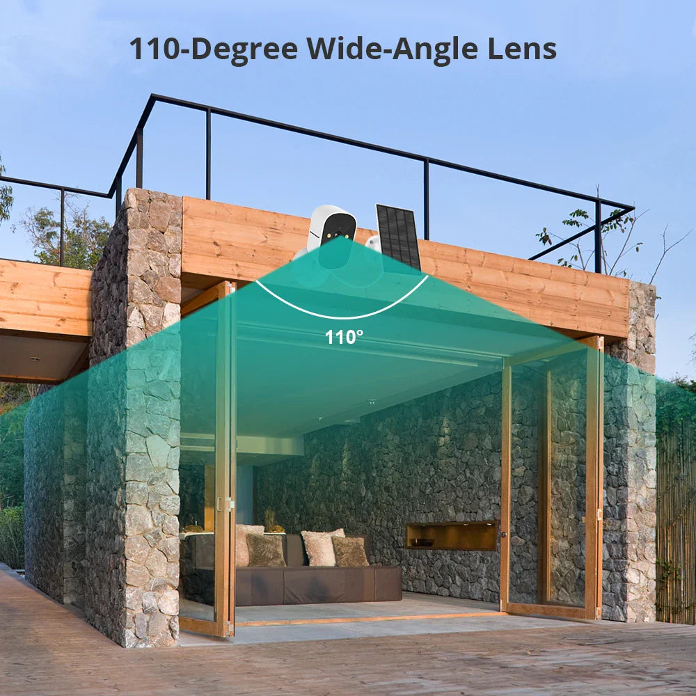 Rechargeable Wireless Outdoor Camera 2MP with Solar Panel & 64GB