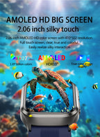 2.06" AMOLED Health Watch with ECG, Oxygen & Temp Sensor