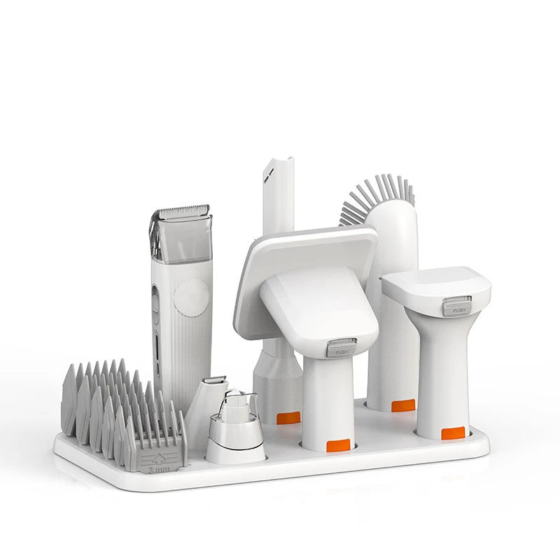 Portable Pet Grooming Vacuum with Fur Removal Brush – Quiet Cleaner for Dogs and Cats