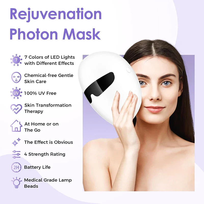 Portable LED Face Mask for Anti-Aging & Acne Treatment