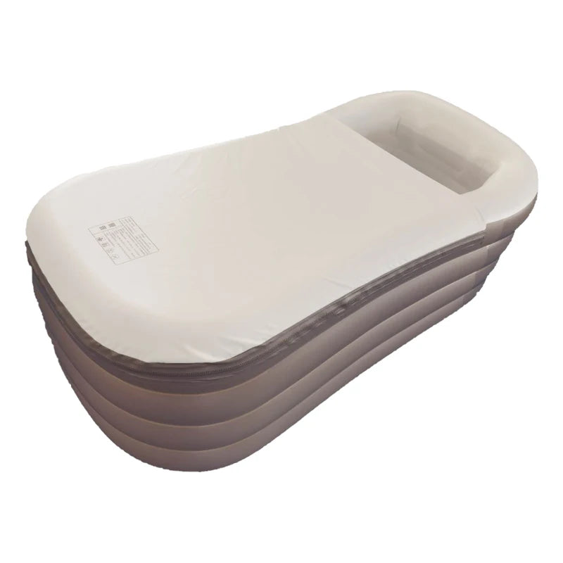 Portable Black Inflatable Adult Bathtub with Air Pump 152cm