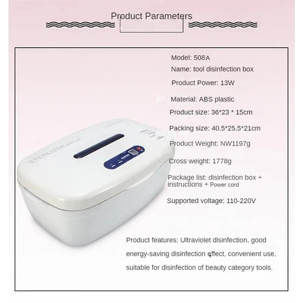 Portable UV Sterilization Box for Nail Tools & Accessories