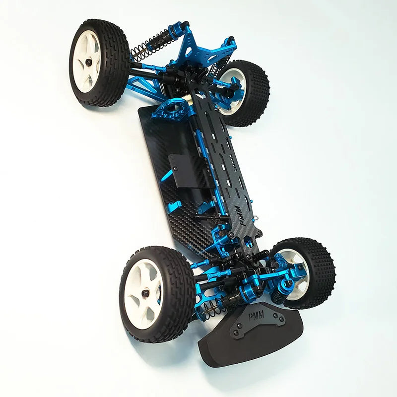 1:10 RC Drift Car Upgrade Kit Carbon Fiber & Alloy Frame DIY Chassis (TT02B Compatible)