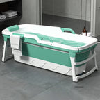 Portable 1.18m Foldable Plastic Bathtub Indoor & Outdoor Use, Adult-Sized, Purple, No Lid