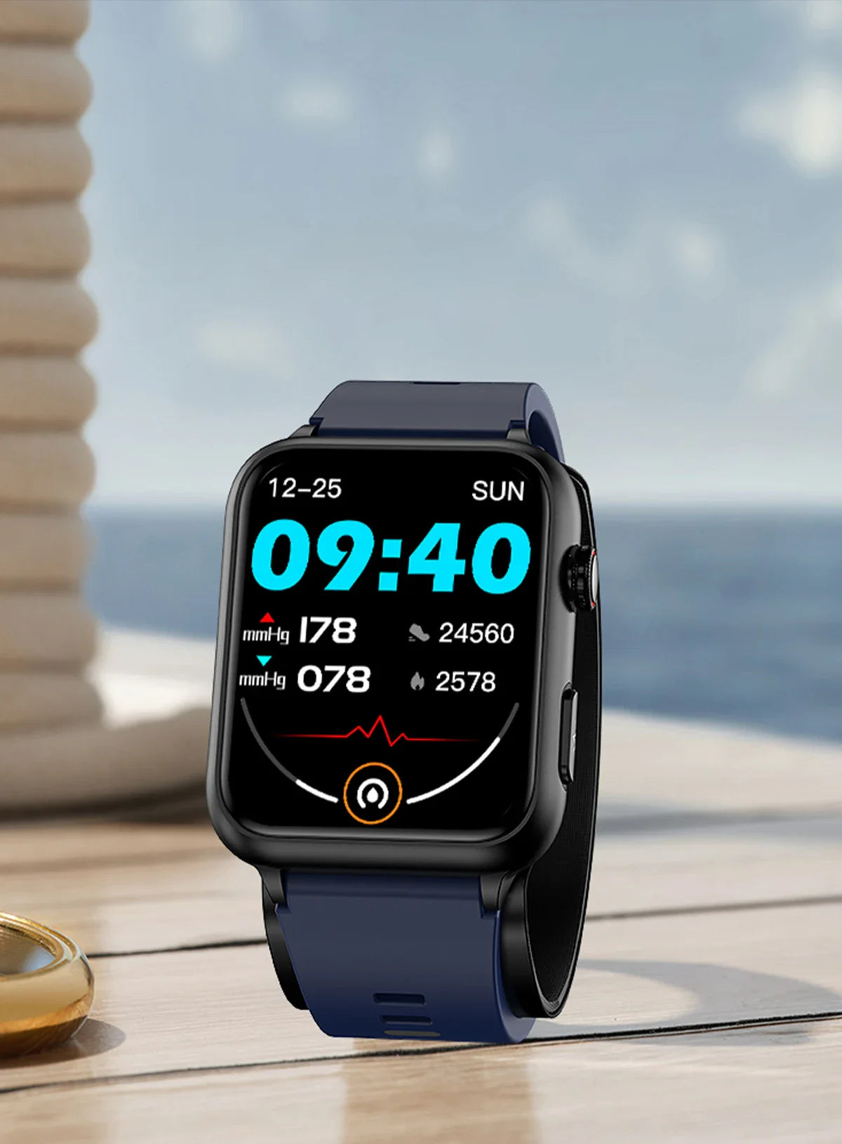 1.91" Health Tracker Watch with ECG, BP, Uric Acid