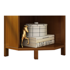 Industrial 5-Shelf Corner Bookcase – Freestanding Space-Saver for Living Room or Office