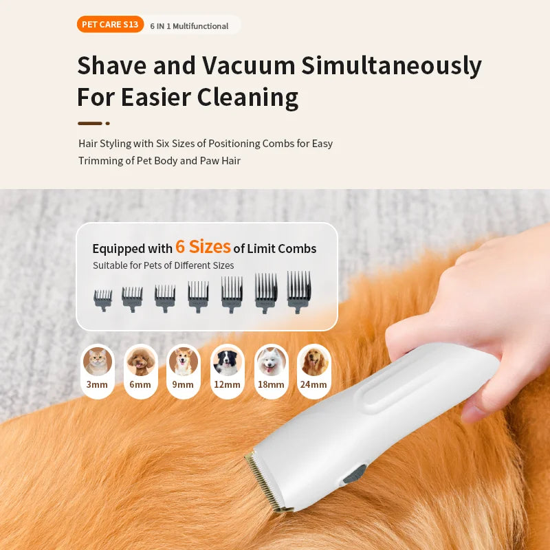 Multifunctional Pet Grooming Kit with Brush and Vacuum
