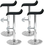 Adjustable Kitchen Bar Stools Set of 4 – Swivel Counter Chairs with Gas Lift, Black, 56–77cm