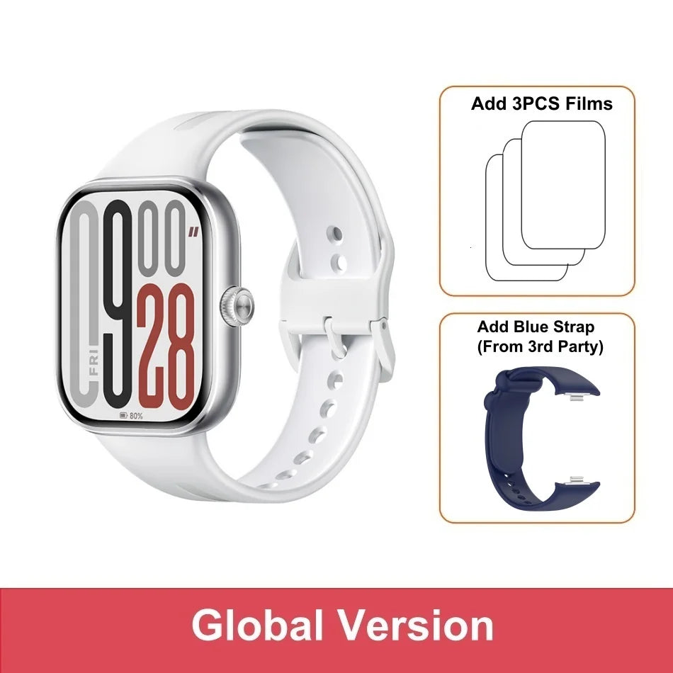 2.07" AMOLED Sports Smartwatch with GNSS & Sleep Tracking – Gray n Blue