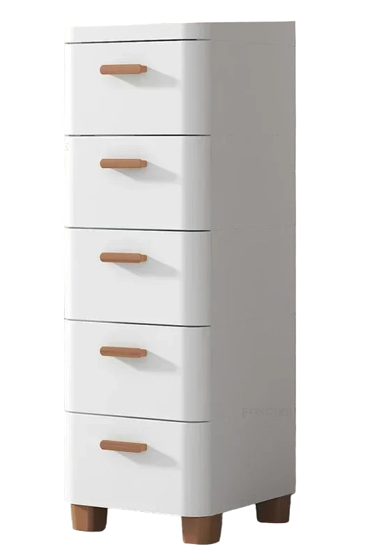 Space-Saving Plastic Bathroom Cabinet Stylish Storage for Toilet or Entryway
