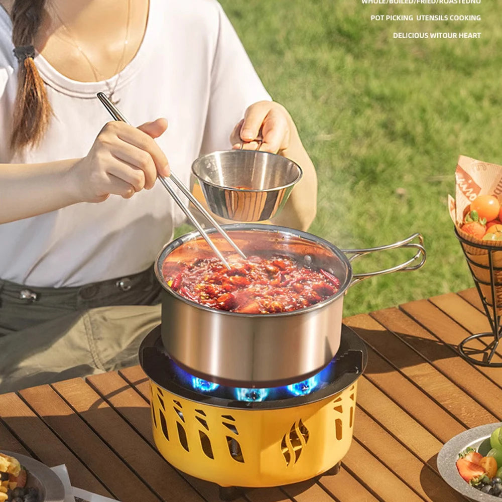 Portable Windproof Gas Stove with Electronic Ignition color as show 1