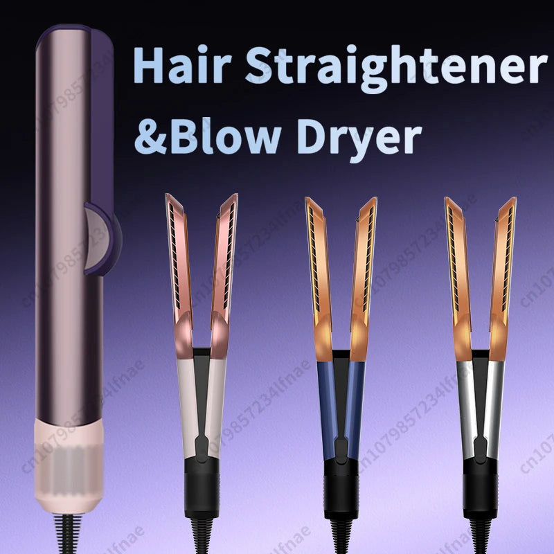 2-in-1 Cordless Hair Straightener & Dryer with Ionic Heating (210°C Max)