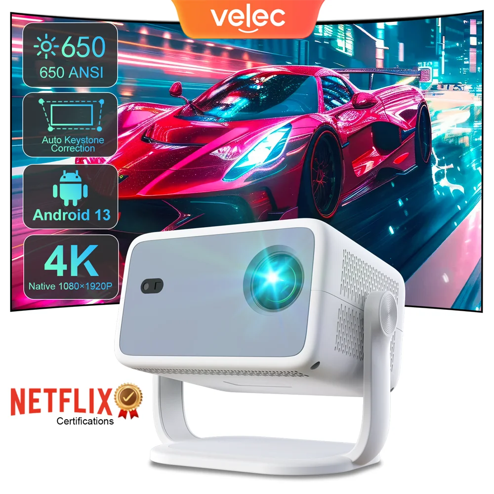 Compact 650ANSI WiFi6 Bluetooth Home Theater Projector