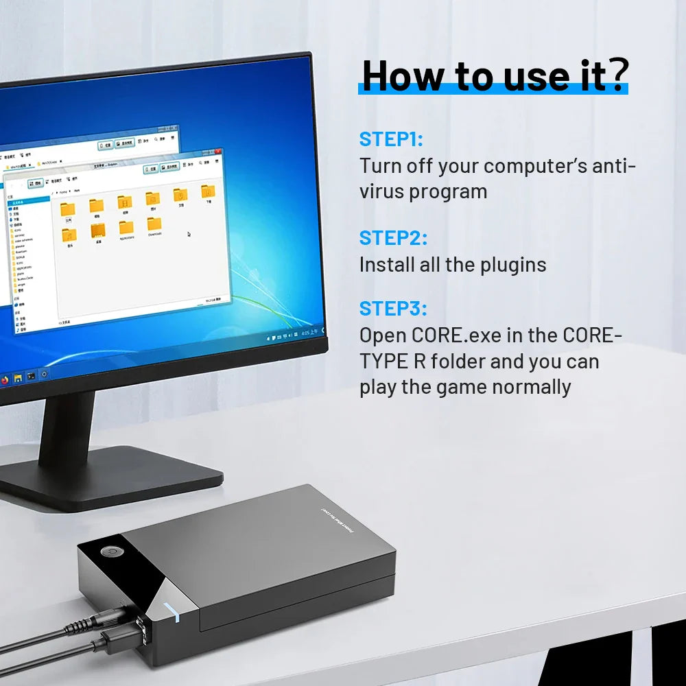 12TB Gaming Hard Drive with 6 Systems and T3 Gamepad