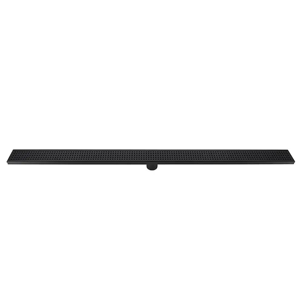 1200mm Black Stainless Steel Shower Drain with Center Outlet