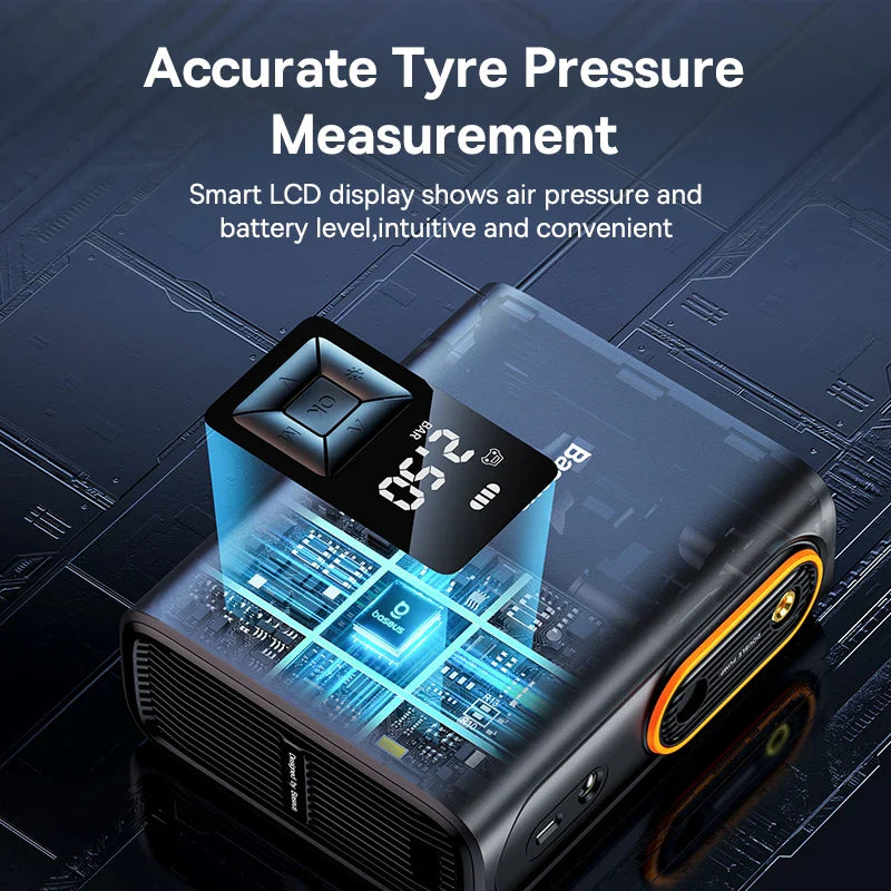 Cordless Air Compressor for Cars, Bikes, Balls, 6000mAh