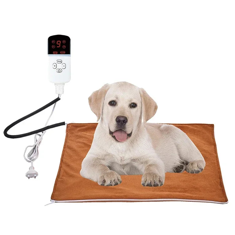 Cordless Orange Pet Heating Mat – Warm Waterproof Pad 45x45cm