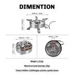 4400W Outdoor Split Gas Burner with Double Preheat System and Carry Case