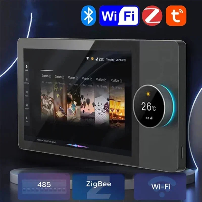 6-Inch Smart Home Panel with Knob and Voice Control