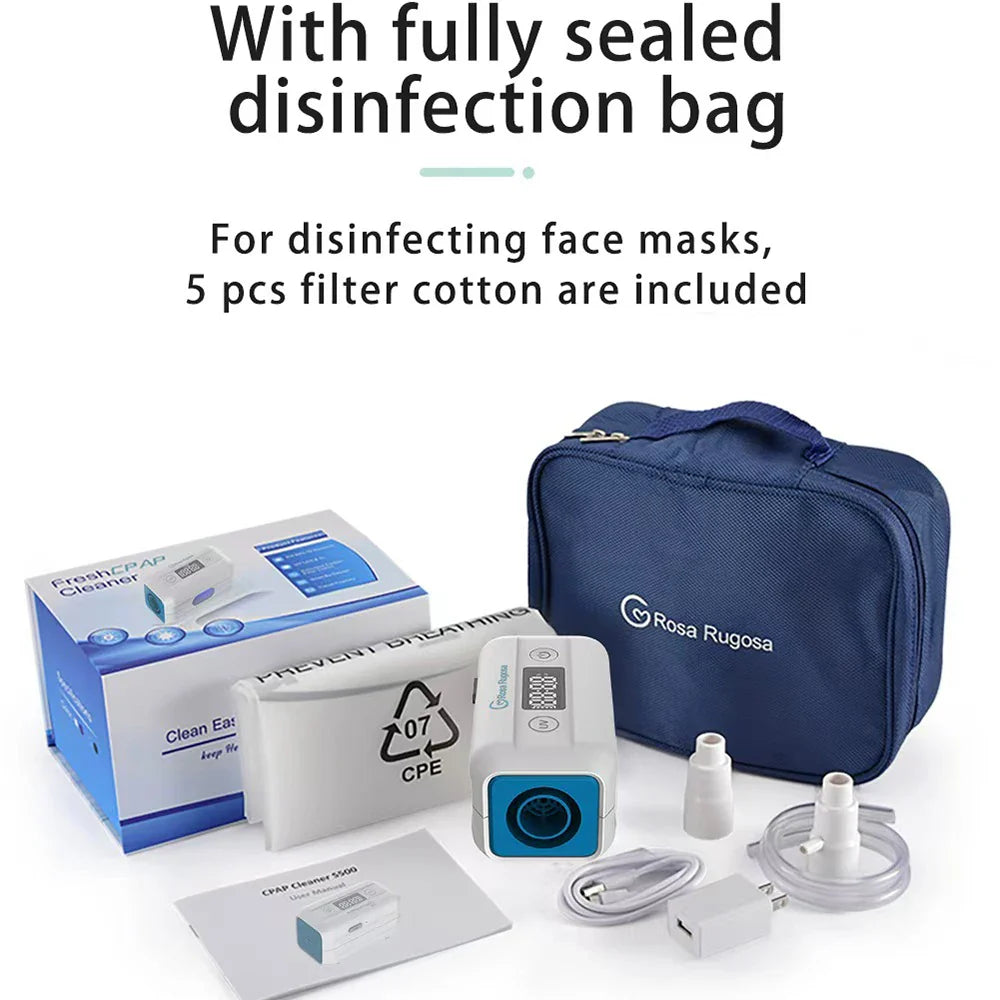 Portable CPAP Ozone Cleaner with Rechargeable Battery and Mask Kit