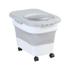 10L Grey Foldable Pet Food Storage Container