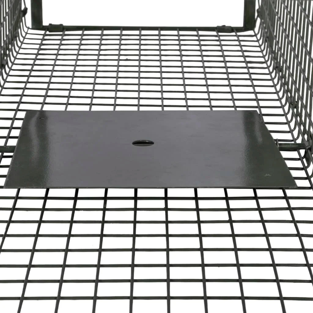 100cm Dual Entry Humane Animal Trap Cage – Reinforced Steel Mesh, Foldable Design