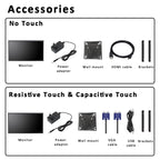 17-Inch Resistive Touch Monitor – Industrial Display with USB & HDMI Inputs