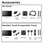 17" Industrial resistive touch Monitor with HDMI and USB