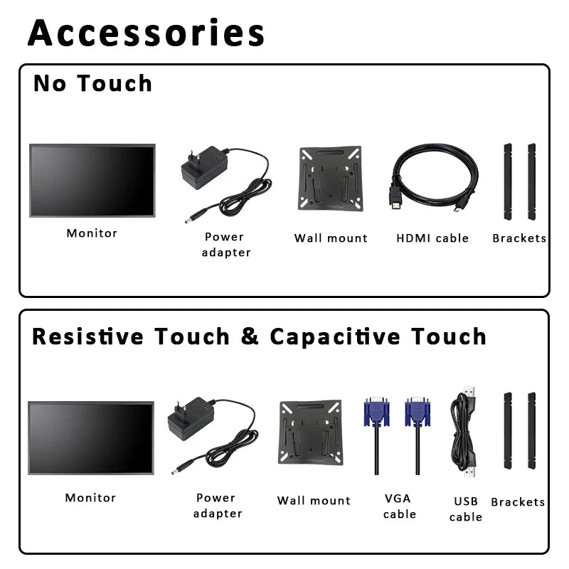 17" Industrial resistive touch Monitor with HDMI and USB