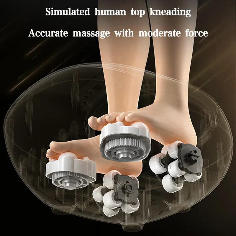 Electric Foot and Ankle Massager with Heating and Timer Grey