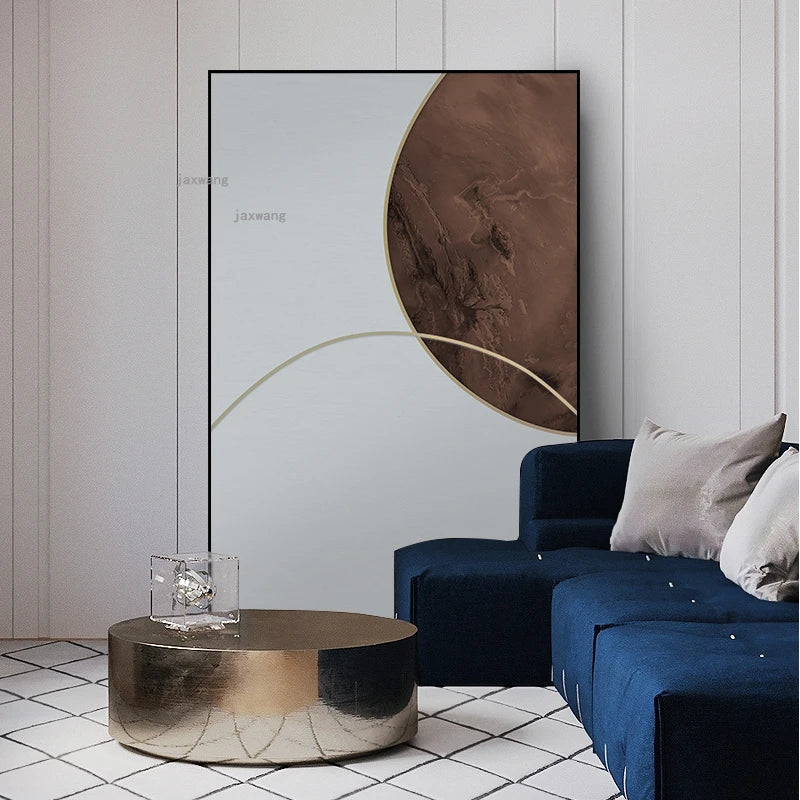 Vertical Rectangle Canvas Wall Art Luxury Abstract Decoration for Home or Cafe