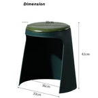 Modern Plastic Stackable Stool 36x42cm Minimalist Footrest for Living Room, Bedroom or Office
