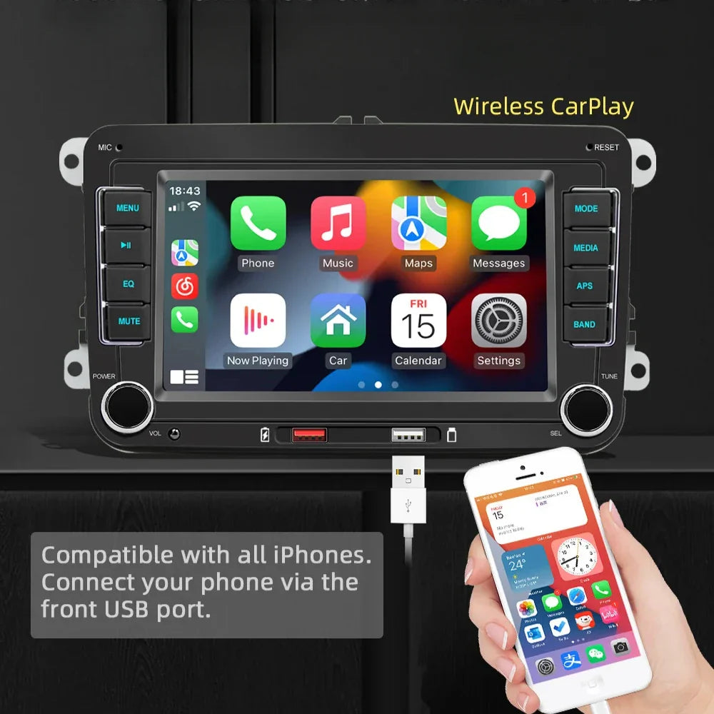 7" HD Car Media Player with Bluetooth & Steering Wheel Control