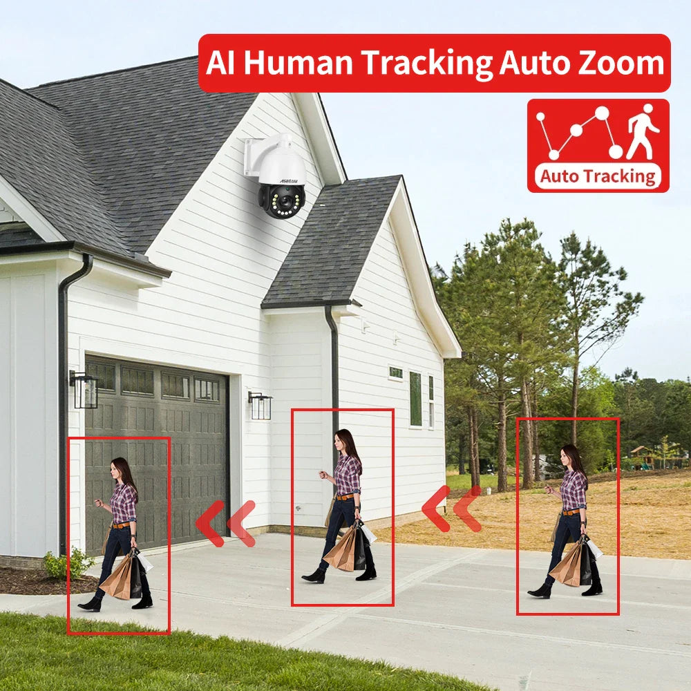 Outdoor 4K POE PTZ Camera with Smart Motion Detection 8MP 4K POE