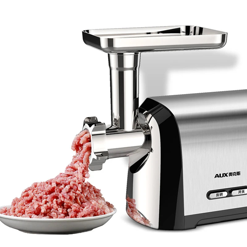 Powerful 500W Stainless Steel Electric Meat Grinder for Home Kitchen Use
