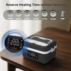 Portable 8000mAh Heated Lunch Box with Smart Food Warming for Work School or Travel